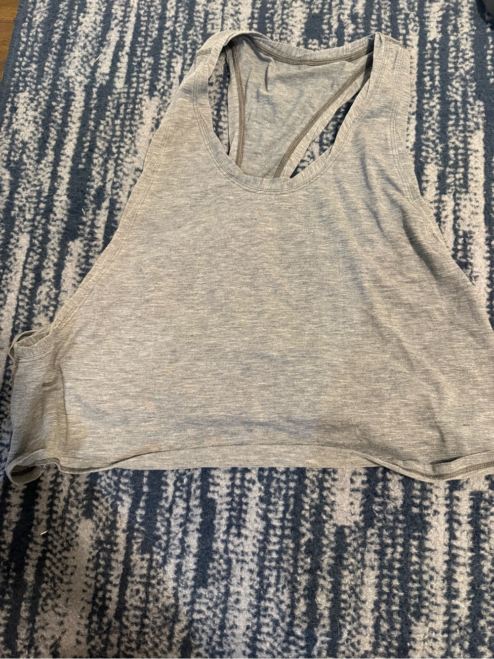 lululemon athletica Heather Gray Racerback Tank Top